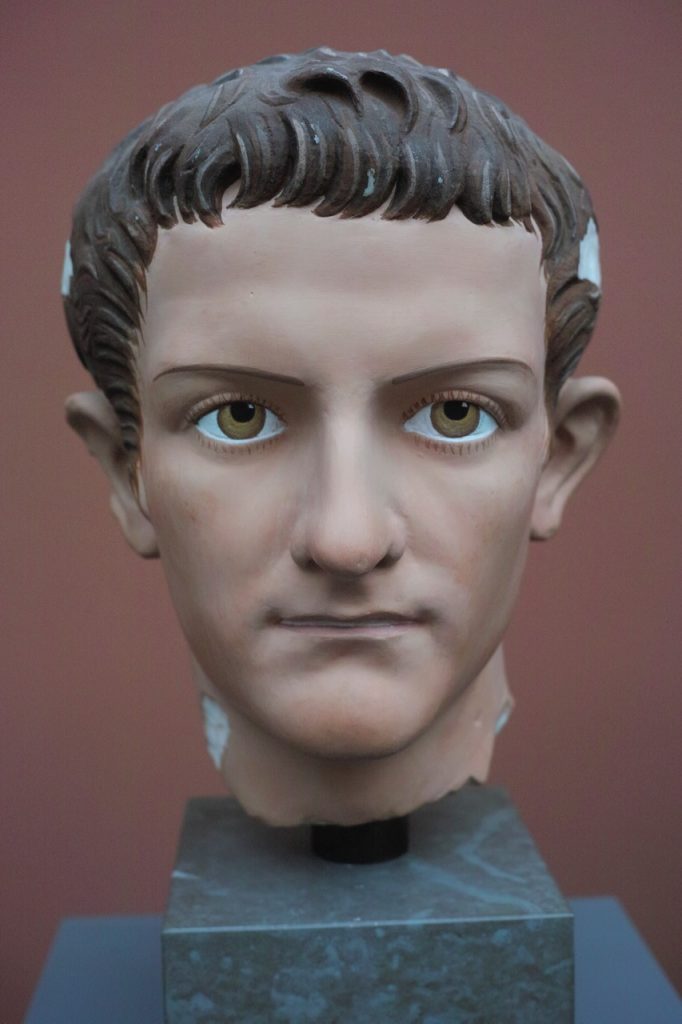 Emperor extraordinaire Caligula, as he may have appeared originally.